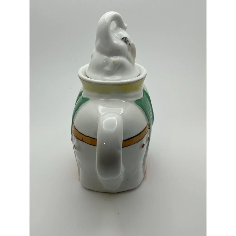 Vintage Hand Painted Chinese Elephant Tea Pot Zhongguo‎ Zhi Zao 8